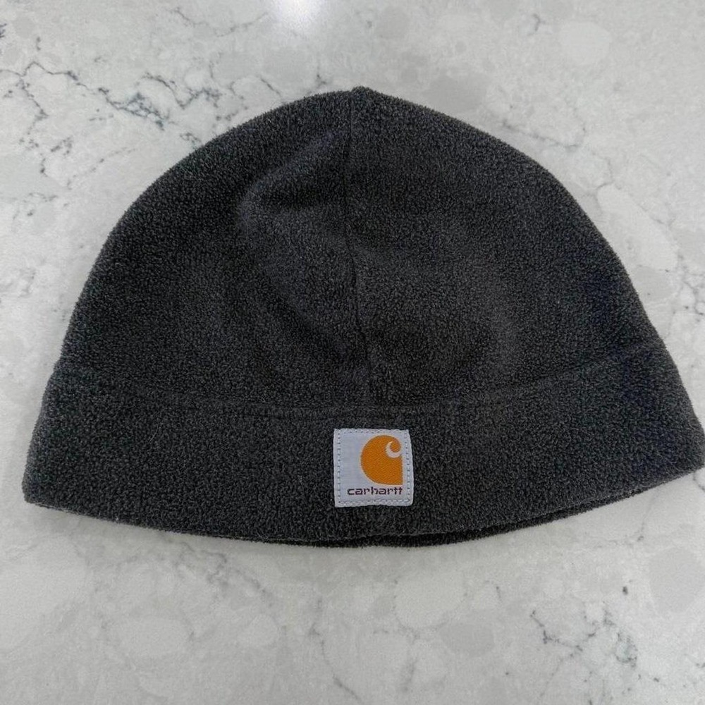 Carhartt Gray Fleece Beanie Hat One Size AH0207-M Unisex Winter Cap